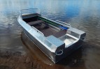 Алюминиевая моторно-гребная лодка Вятка Профи 40