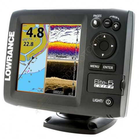 Картплоттер-эхолот Lowrance Elite-5 CHIRP (50/200+455/800kHz)