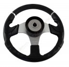 Рулевое колесо NISIDA обод черный, спицы серебряные д. 320 мм Volanti Luisi